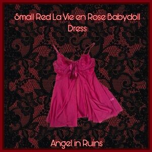 La Vie en Rose Red Babydoll Dress